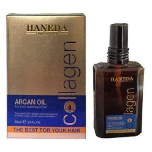 Tinh dầu dưỡng tóc khô yếu Haneda Collagen Argan Oil
