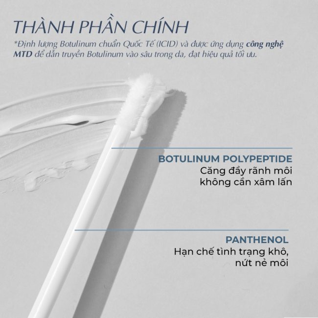 Thành phần chính của mặt nạ dưỡng môi Acrocell Hàn Quốc